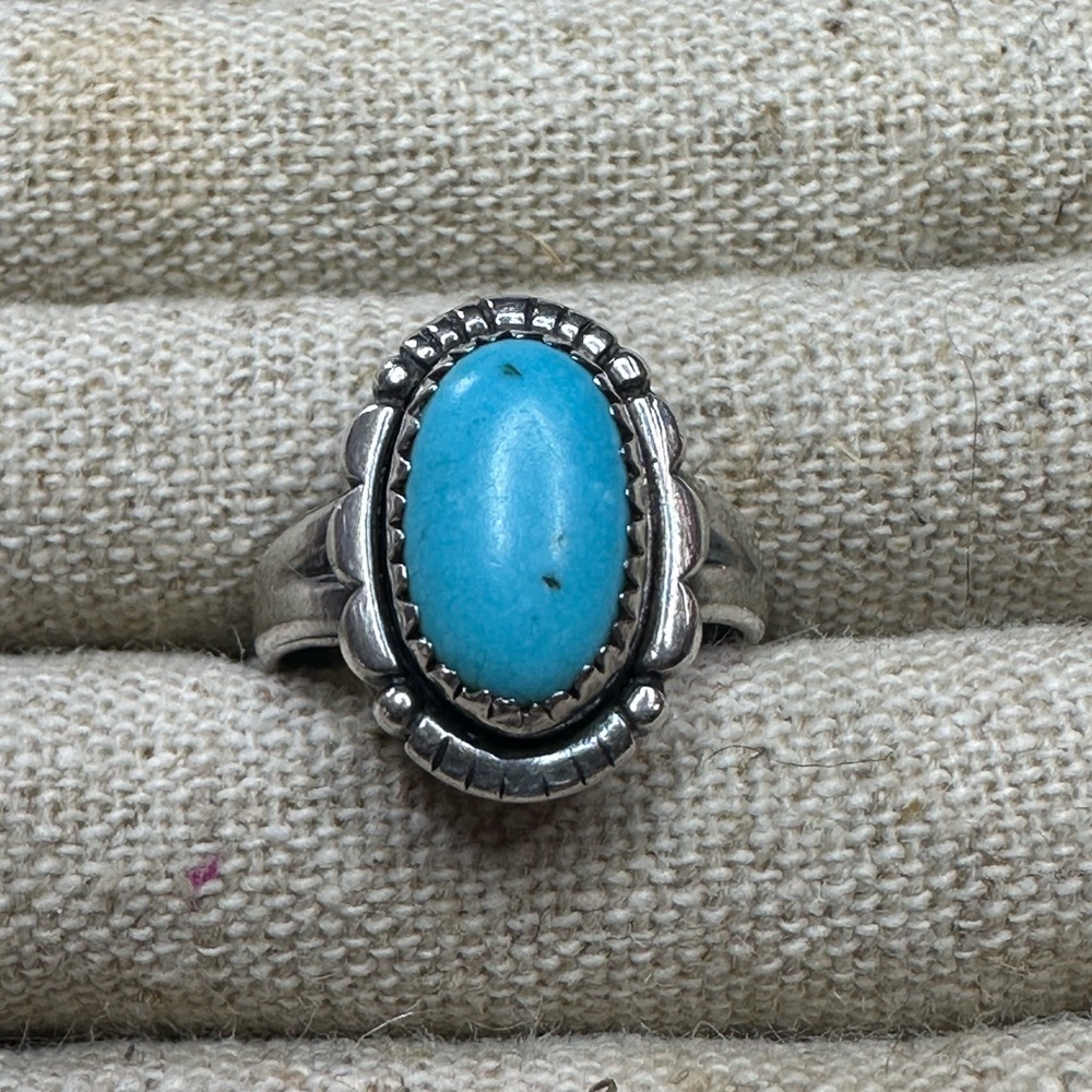 Vintage Bell Trading Sterling Silver & Turquoise Ring - Size 5